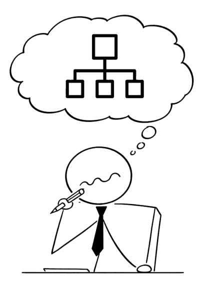 Person wanting to explain client structure